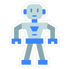 Robot Sticker Icon