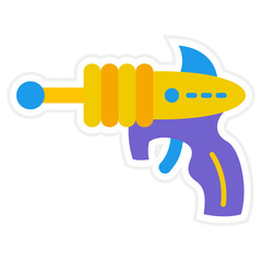 Space Gun Sticker Icon