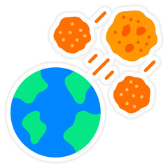 Meteor Shower Sticker Icon