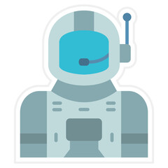 Obraz premium Astronaut Sticker Icon