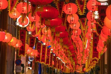 Naklejka premium 長崎ランタンフェスティバル 