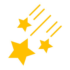 Shooting Stars Flat Icon