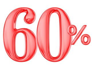 Percent 60 Red Sale off Discount