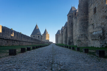 Fototapeta na wymiar Castello di Carcassonne, Francia.