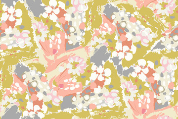 gentle bright tiny flowers pattern For summer print dress