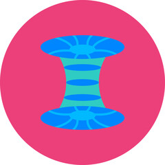 Wormhole Multicolor Circle Flat Icon