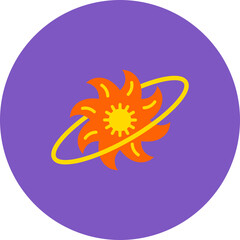Supernova Multicolor Circle Flat Icon