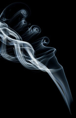 abstract shape smoke on black background