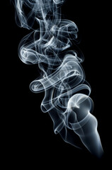 abstract shape smoke on black background