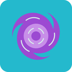 Galaxy Multicolor Round Corner Flat Icon