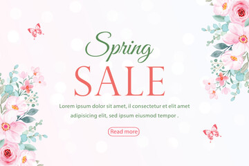Spring Floral Design Sale Template