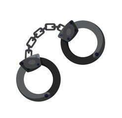 handcuffs police symbol vector illustration