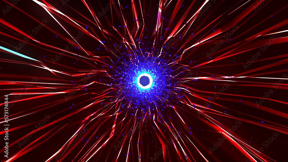 Poster colorful tunnel background. abstract circular tunnel. vortex tunnel. wormhole. abstract energy tunne