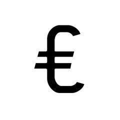 EU currency Euro sign, EUR icon. currencies symbol icon. Money icon set. Isolated currency symbol illustration. Finance sign. 