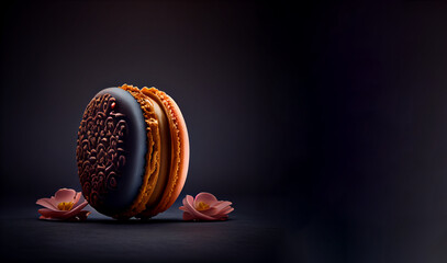 macarons realistic 3D, product showcase for food photography generative ai