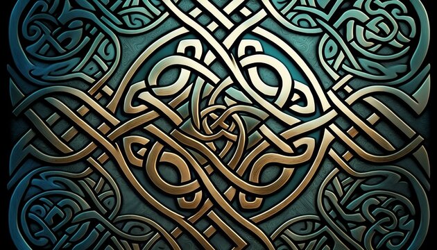 Motif celtique, arrière plan triskell pattern, généré par IA