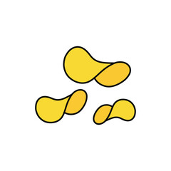 potato   chips  icon vector chips logo