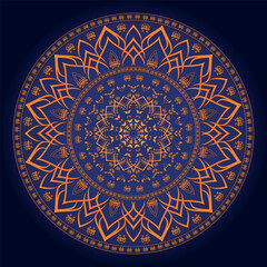 Mandala background golden.