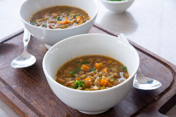 bowl of lentil soup