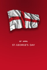 England day greetings card with flag