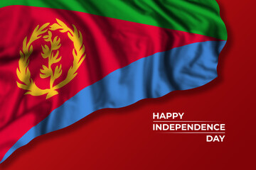 Eritrea independence day greetings card with flag - 573177699