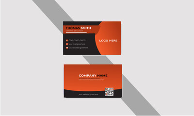 Corporate business card design with gold style minimalist print luxury and simple and clean name card vector template