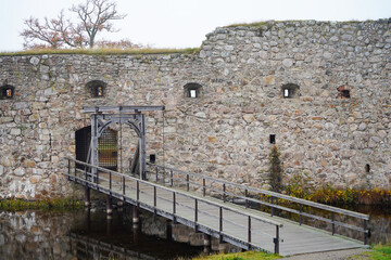 Entrance gate to the ancient stone castle