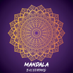 Mandala background golden.