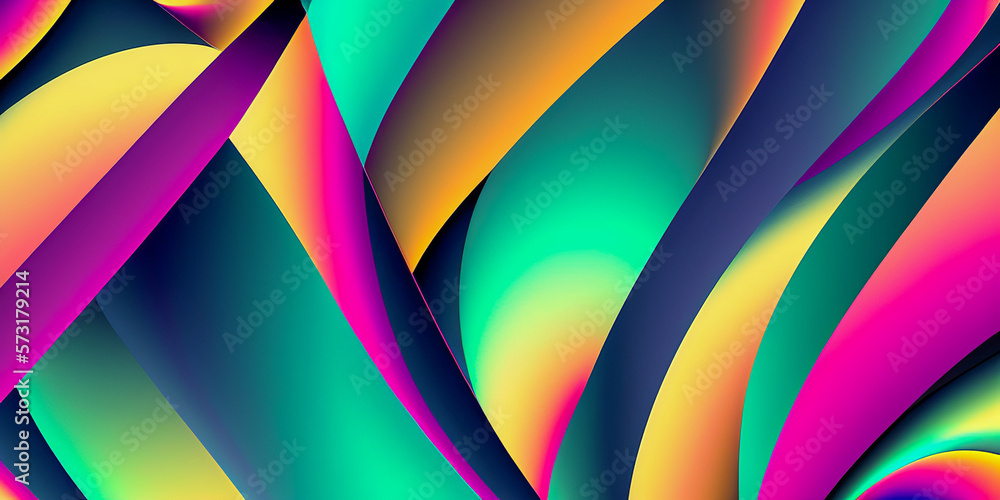 Poster colorful abstract pattern background, banner. abstract cut paper effect. generative ai
