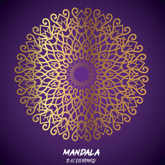 Mandala background golden.