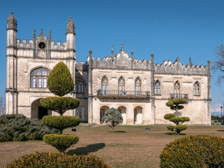 Dadiani Palace in Zugdidi, Georgia. State Historical-Architectural Museum, historical ancient building mansion or castle protect by unesco.
