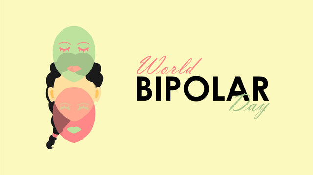 world bipolar day background template