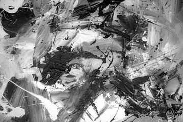 Abstract background with black and white painting