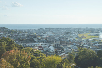 aerial view of the city shizuoka