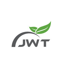 JWT letter nature logo design on white background. JWT creative initials letter leaf logo concept. JWT letter design.