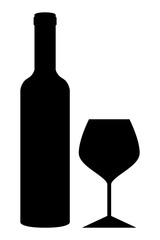 Wine bottle vector illustration