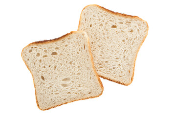 Toast isolated on white