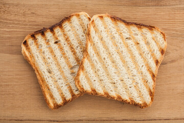 Toast isolated on white