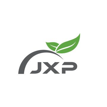 JXP letter nature logo design on white background. JXP creative initials letter leaf logo concept. JXP letter design.
