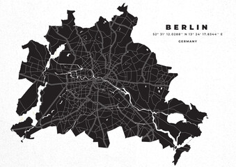 Berlin map vector poster flyer  © PanzaDesign