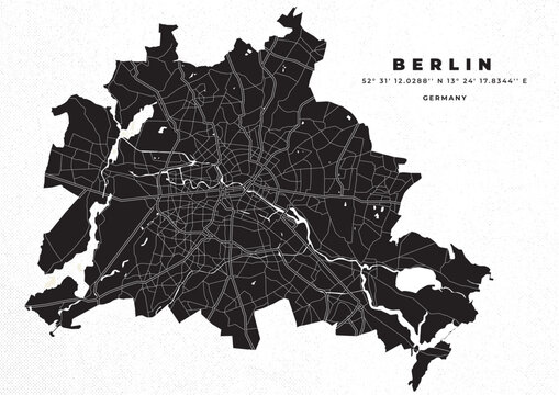 Berlin map vector poster flyer	