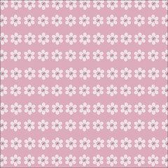 seamless pattern with pink flowers