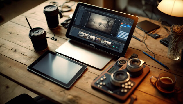 Video Editor ,Photographer, Artist, Youtuber Desk Setup