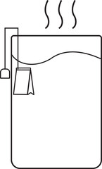 hot tea cup icon vector simple