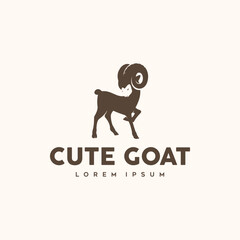 cute goat logo icon design inspiration