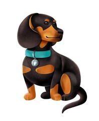 Dackel Hund Illustration Zeichnung