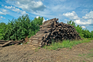 Old railway sleepers