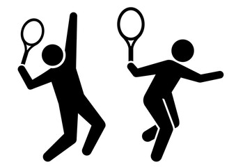 テニスプレーヤー　ピクトグラム