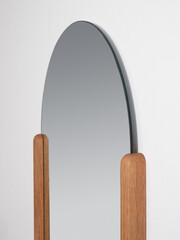Wooden frame mirror, rounded frame wooden frame 