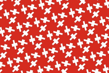 Geometric pattern in the colors of the national flag of Switzerland. The colors of Switzerland.